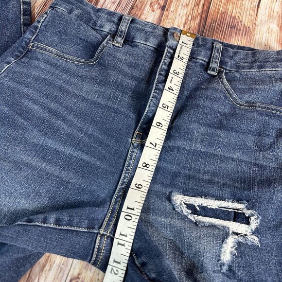 American Eagle CURVY SUPER HI RISE JEGGING Size 8 Blue Jeans Denim Pants 28x26.5 - Picture 7 of 12